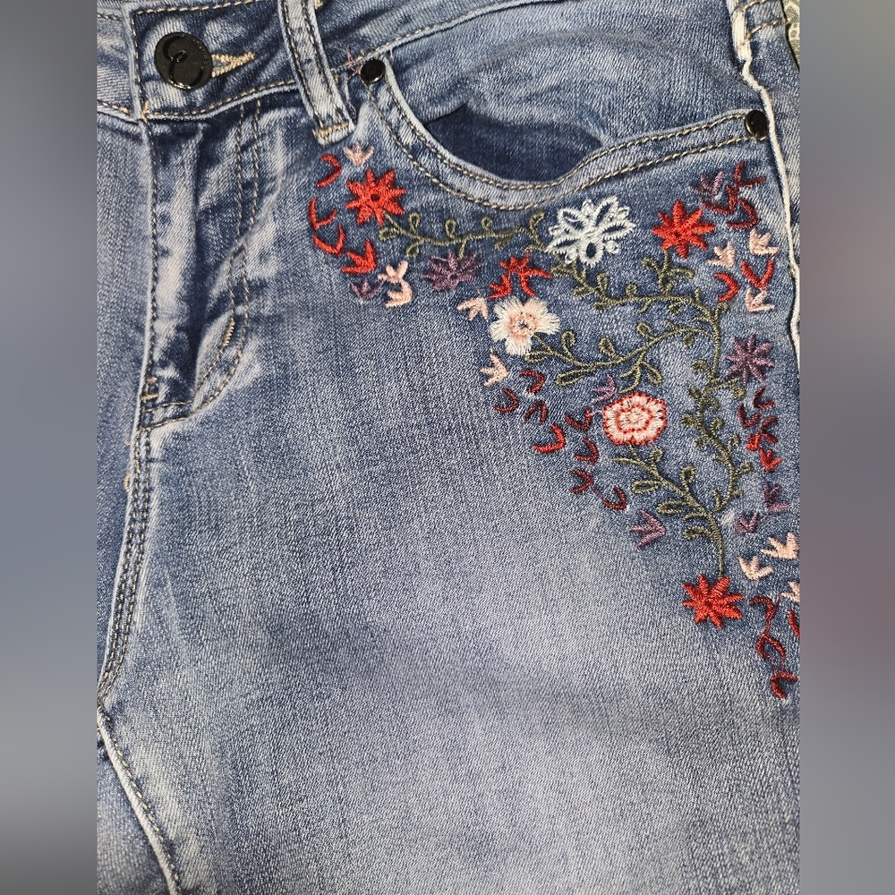 Earl Skinny Jeans with Gorgeous Floral Embroidery,  Size 6 women's - Picture 7 of 7